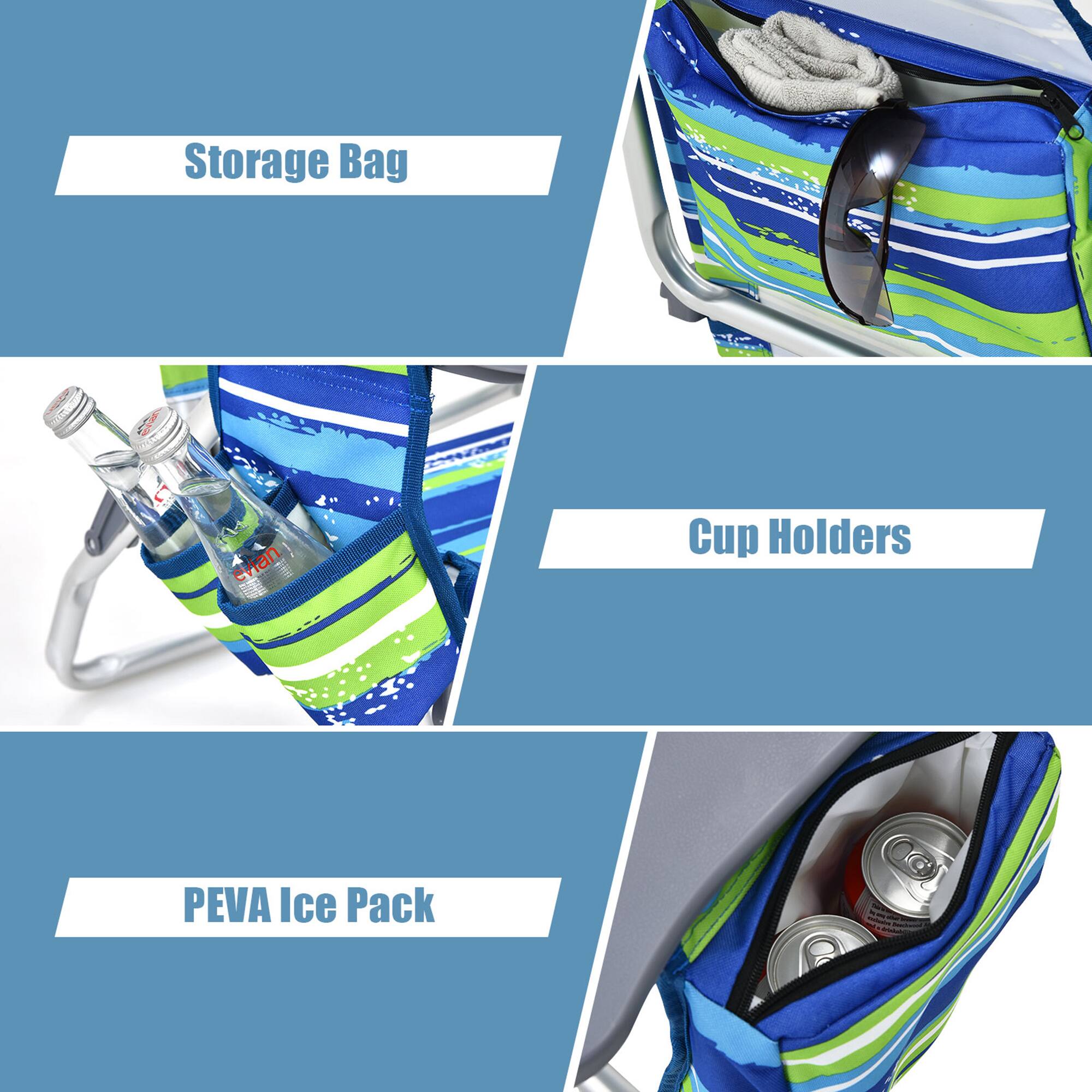 Storage Bag  
Cup Holders  
PEVA Ice Pack