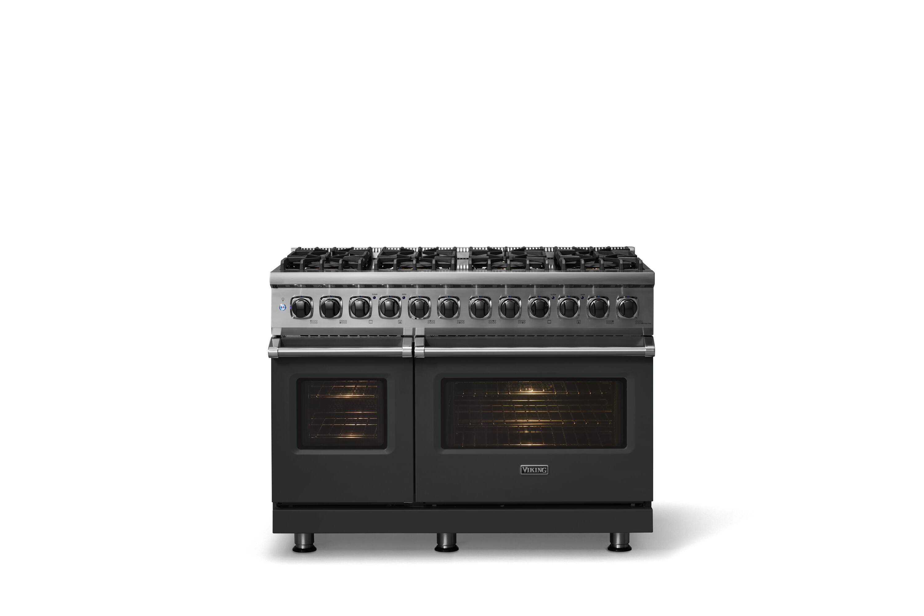 Alt View 1. Viking - 5-Series Gas Open Burner Range - Antique Bronze.