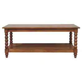 Artisan Furniture - Spindle Coffee Table with Open Shelf - Brown