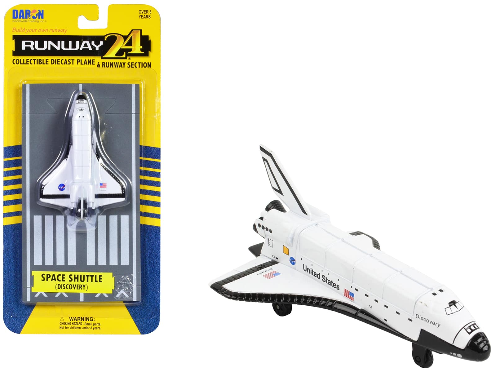"NASA ""Discovery"" Space Shuttle White ""United States"" with Runway Section Diecast Model Airplane by Runway24" price history on PriceWatchPro