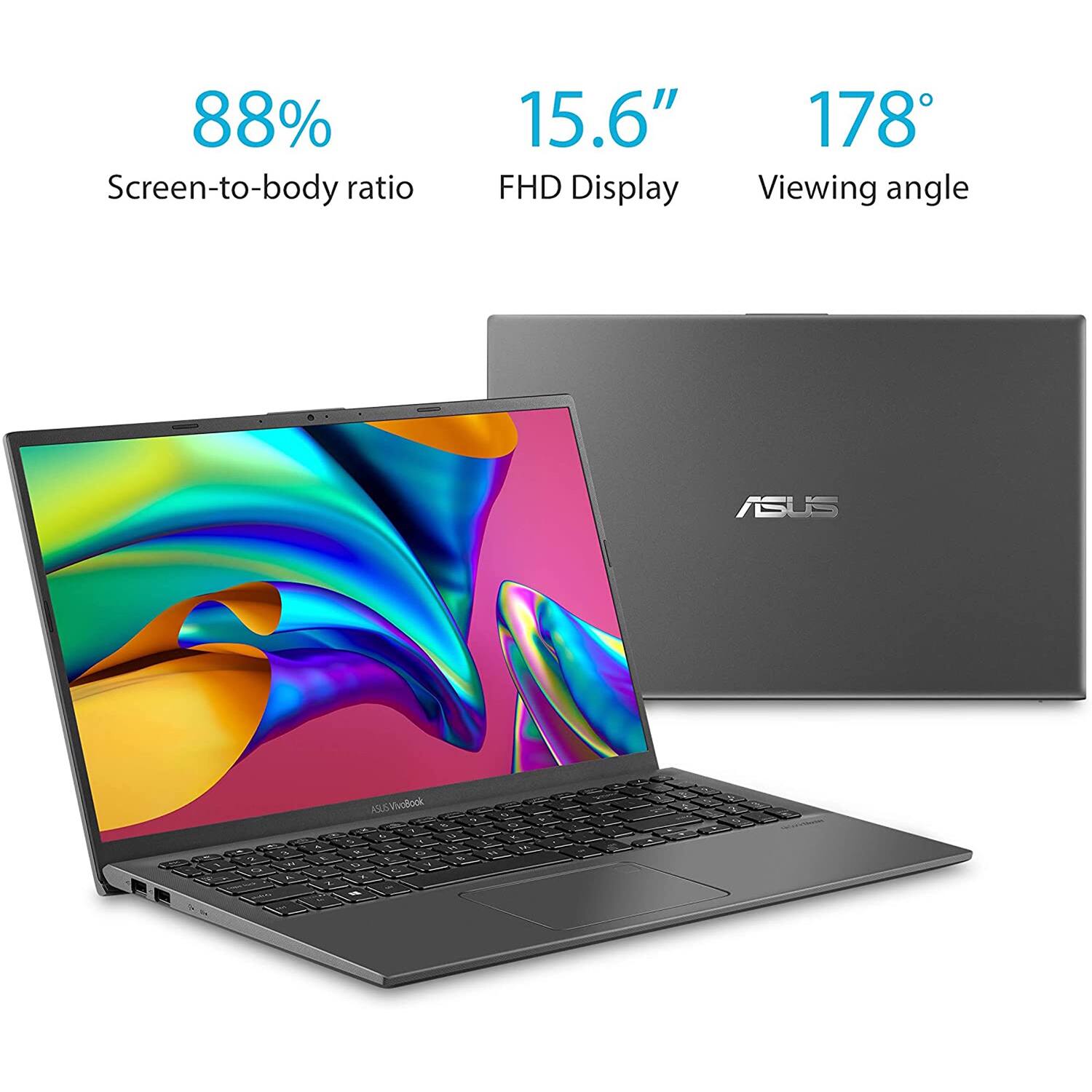 88% Screen-to-body ratio  
15.6" FHD Display  
178° Viewing angle  
ASUS VivoBook