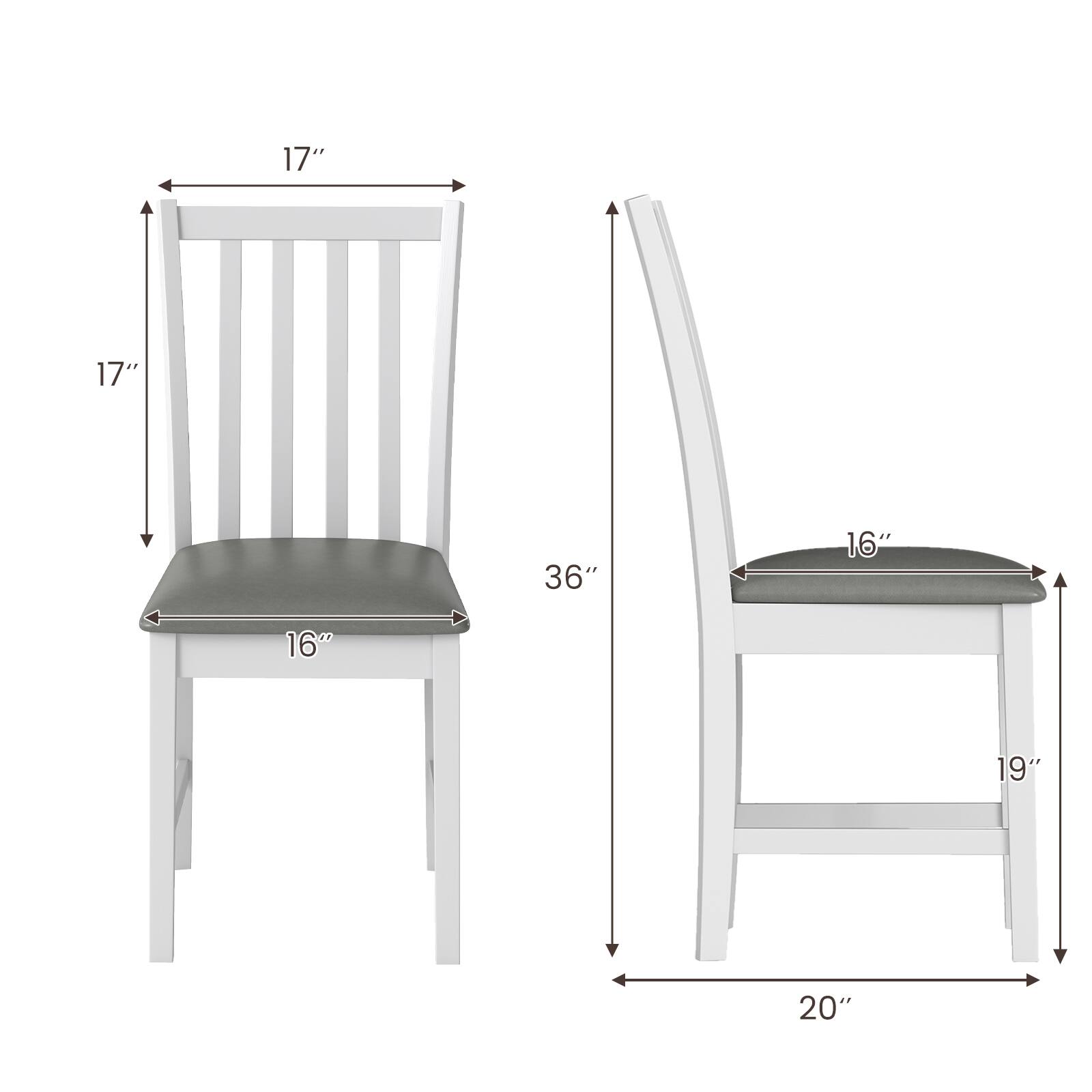 17" x 17" x 16"  
36"  
16" x 19" x 20"