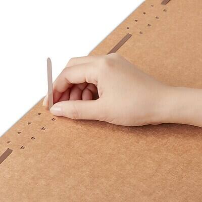 Alt View 3. Staples - Reinforced Classification Folder, 3/4" Expansion, Letter Size, Kraft, 50/Box  - Kraft.