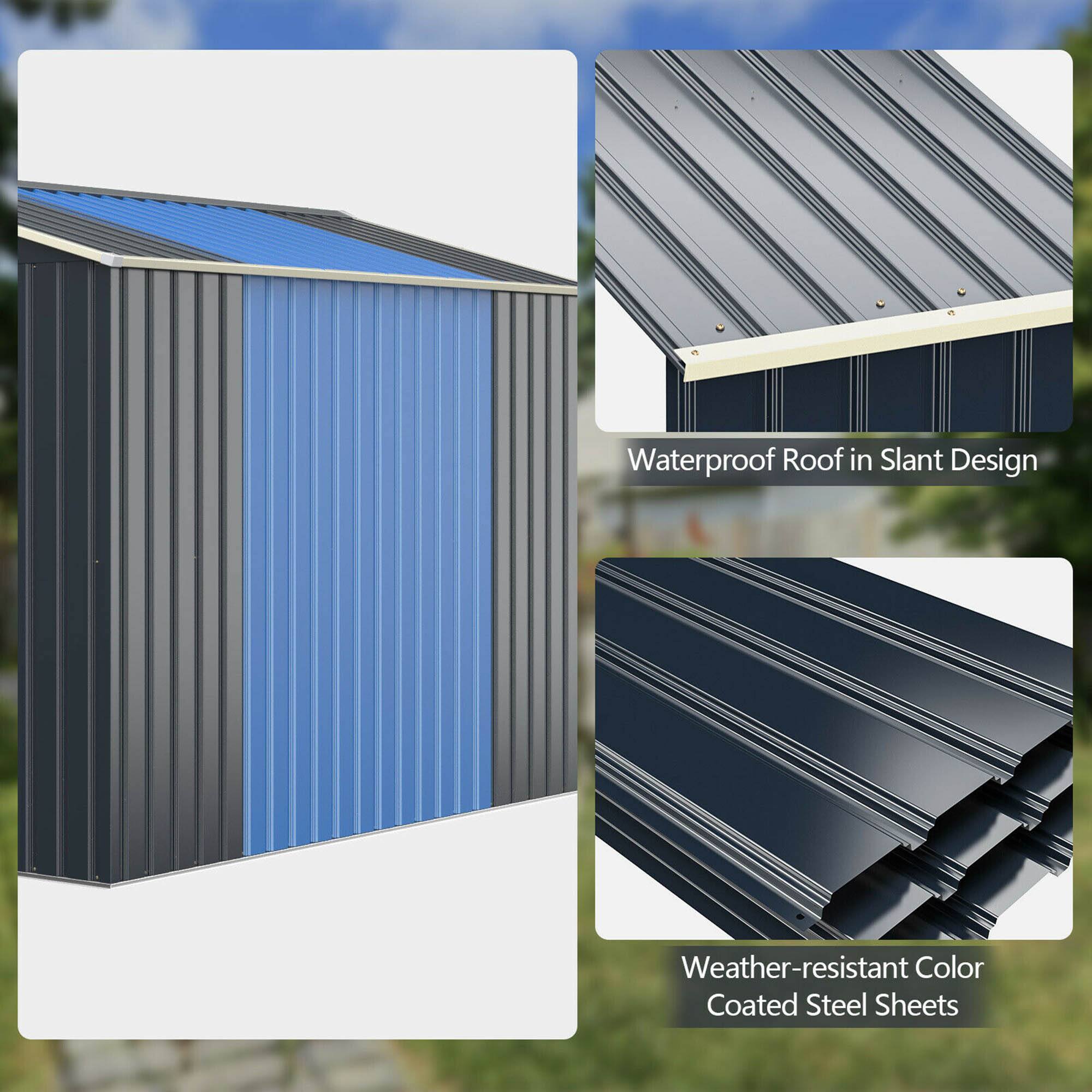 Waterproof Roof in Slant Design  
Weather-resistant Color Coated Steel Sheets
