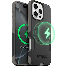 OtterBox - Commuter Series Hard Shell for MagSafe for Apple iPhone 16 Pro Max - Black Ash (Black/Grey)