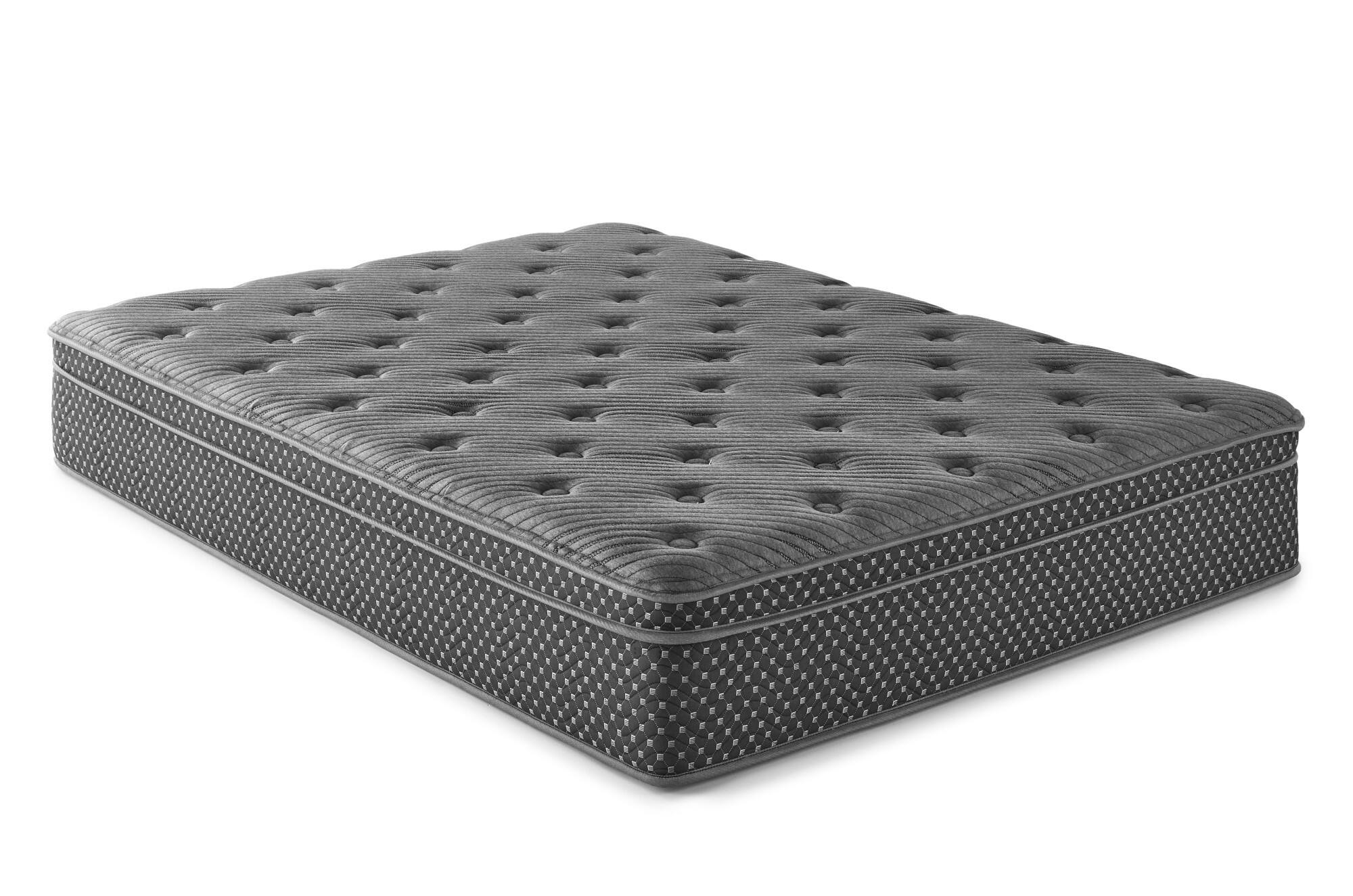 Glintex - King 13" Plush Eurotop Hybrid Mattress, Cooling Wicking Fabric, HD Gel Memory Foam, CertiPUR-US Certified, Made in USA - Black