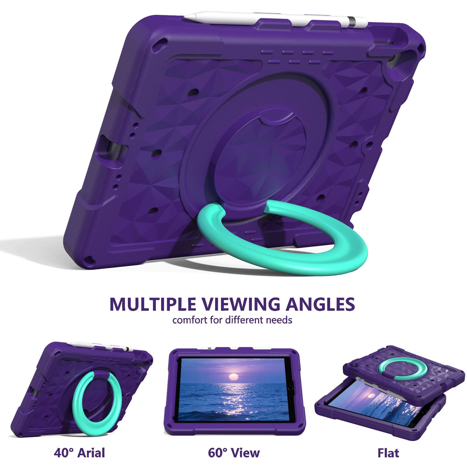 MULTIPLE VIEWING ANGLES  
comfort for different needs  
40° Aerial  
60° View  
Flat