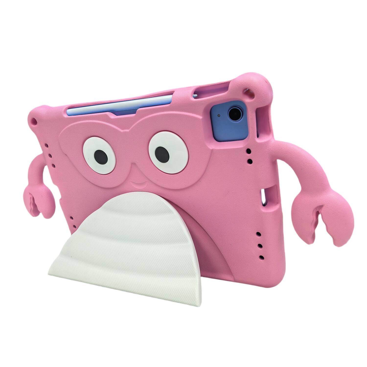 Alt View 7. Dteck - Shockproof Cartoon Case for Apple iPad (10th Generation) 10.9" 2022, Soft TPU Protective Cover with Integrated Stand - Pink.