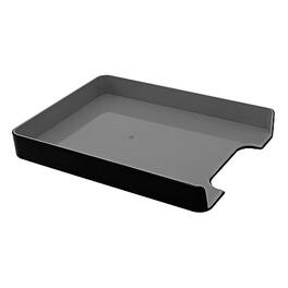 Advantus - Fusion Plastic Letter Tray/Gray - Black