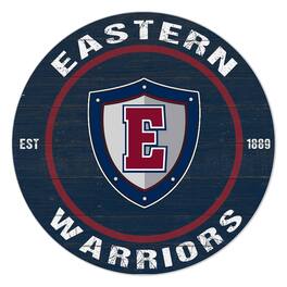 Jardine - Eastern Connecticut State Warriors 20" Indoor/Outdoor Team Color Circle Sign - Navy