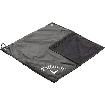 Front. Callaway - Callaway Golf Club Rain Hood Towel - Black.