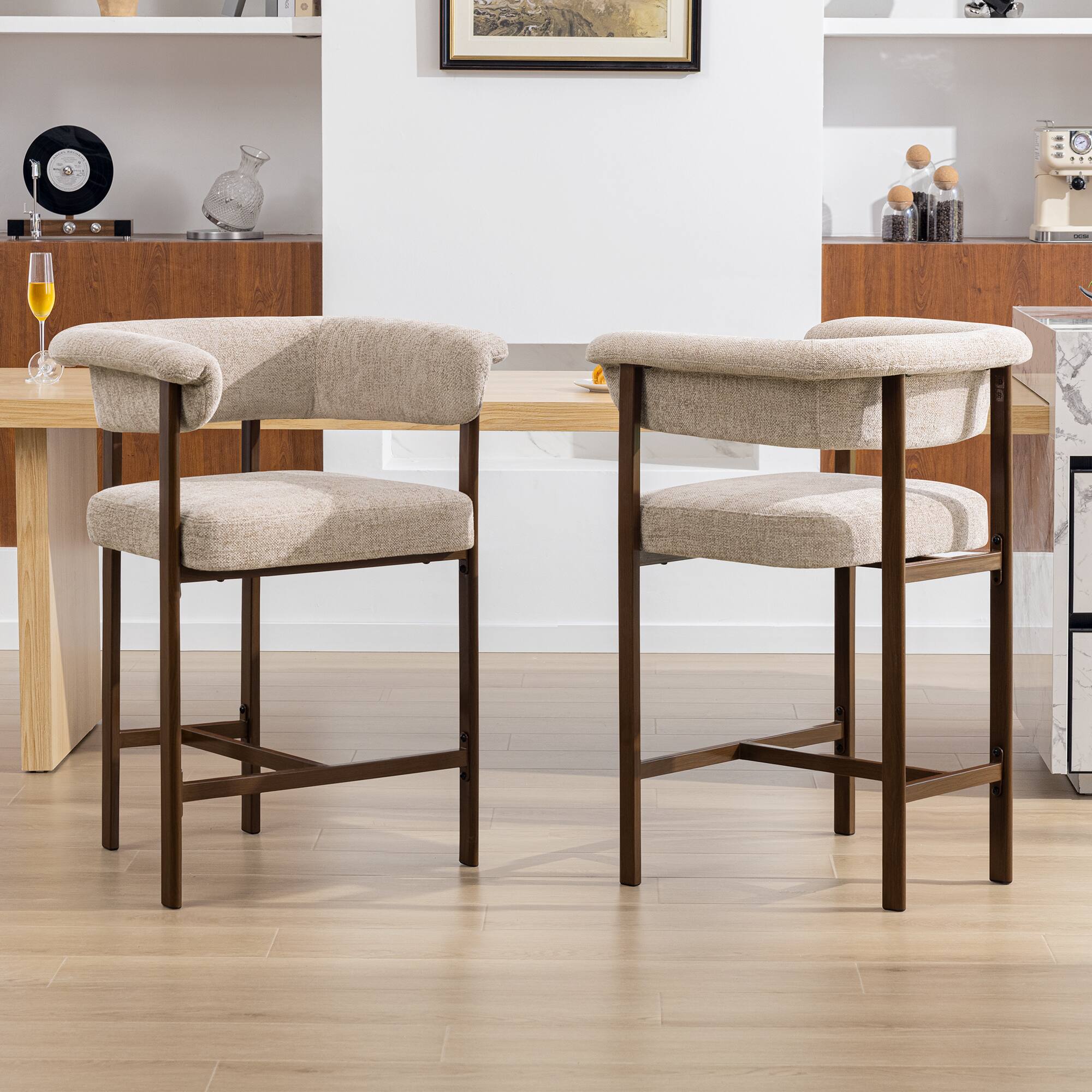 Wood And Metal Bar Stools