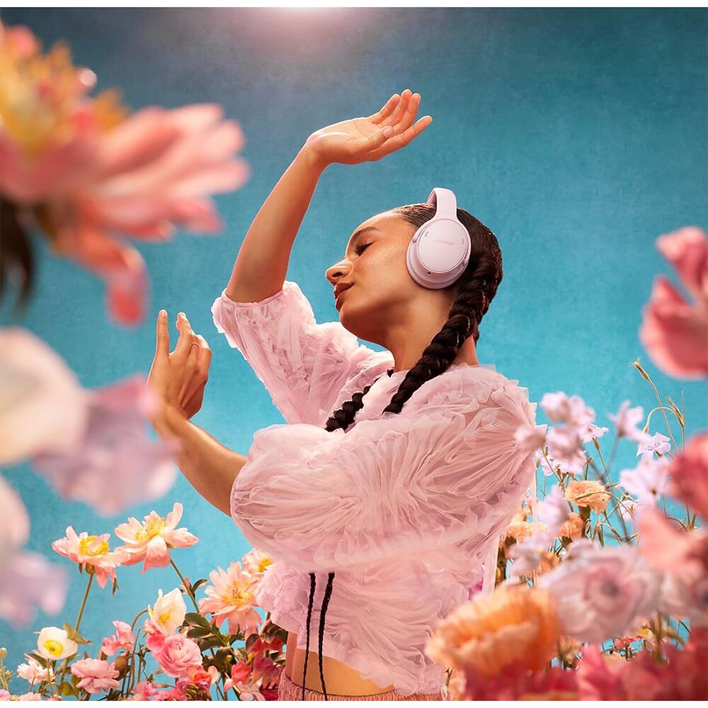 Alt View 2. Bose - QuietComfort Wireless Over-Ear Bluetooth Headphones + 26-Month Extended Warranty Protection - Petal Pink.