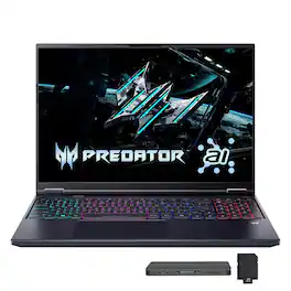 Acer - Predator Helios Neo 16" Gaming Laptop,Ultra 9 275HX,64GB RAM,4TB SSD+1TB Dock Set,GeForce RTX 5060,Win 11 - Black
