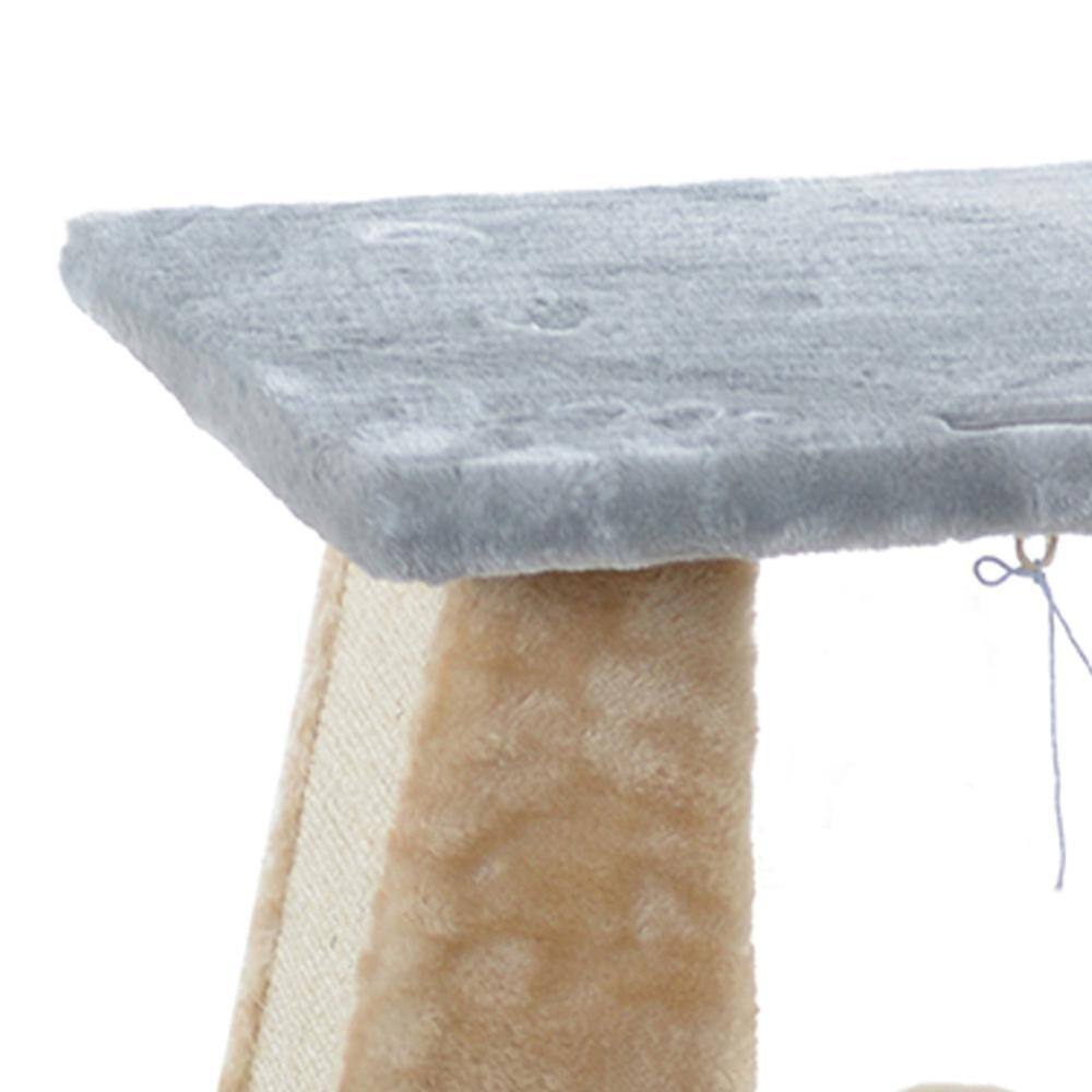 Back. Armarkat - TwoLevel Platform Real Wood Scratcher W Sisal Carpet Board - Gray.