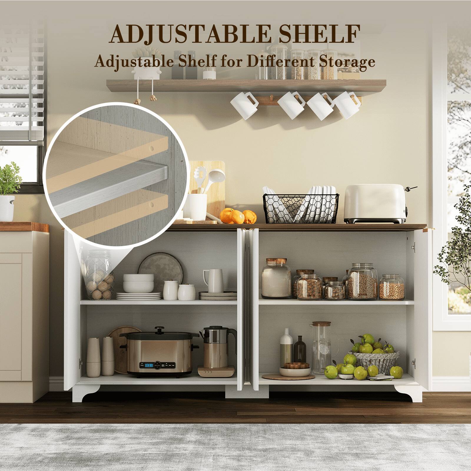 ADJUSTABLE SHELF  
Adjustable Shelf for Different Storage