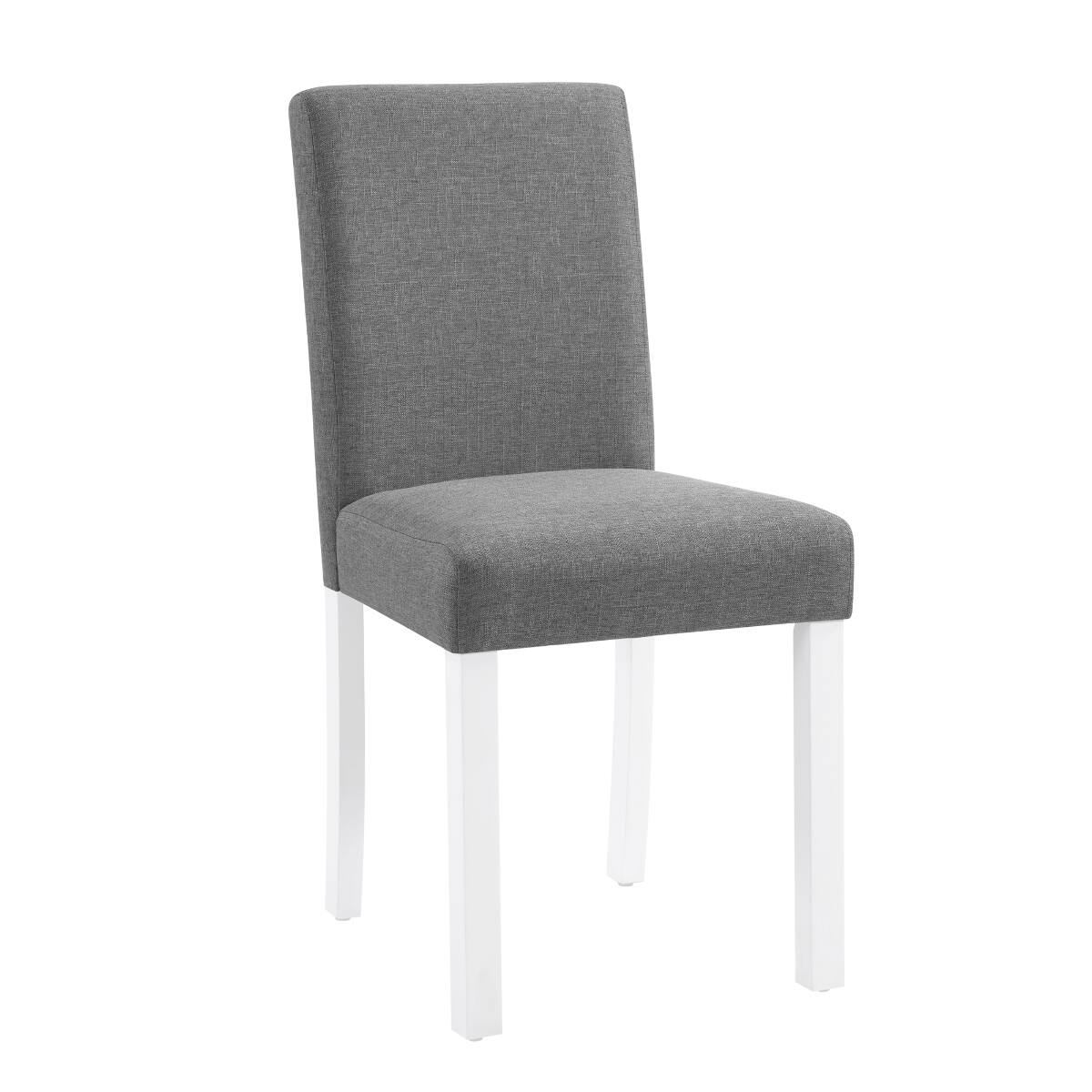 Alt View 8. Loheer - Loheer 5 Piece Dining Table Set for 4, Square Wood Table with Upholstered Chairs, Grey and White - Grey and white two tone.