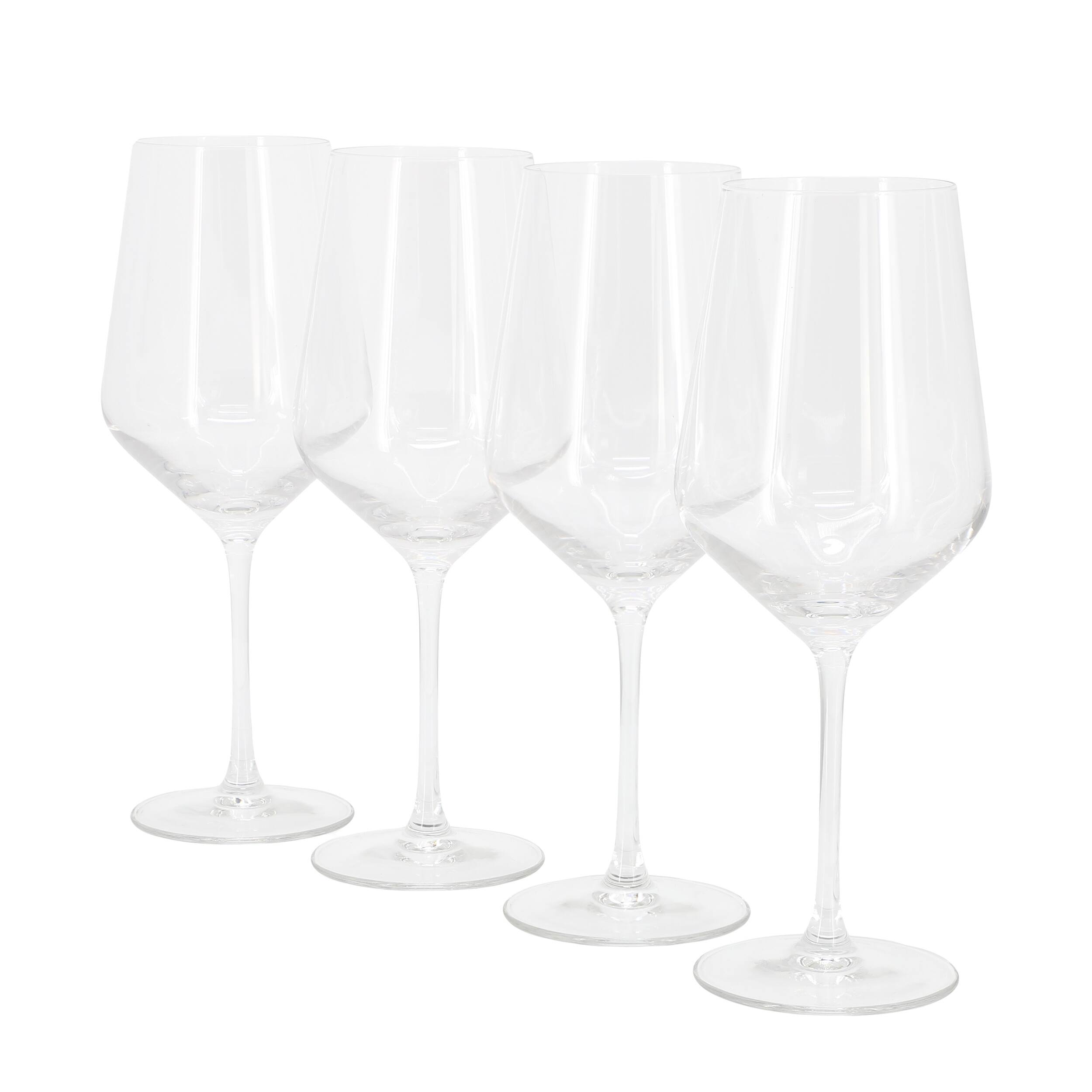 Front. Martha Stewart - Martha Stewart Virginia 4 Piece 21 Ounce Red Wine Glass Set in Clear - Clear.
