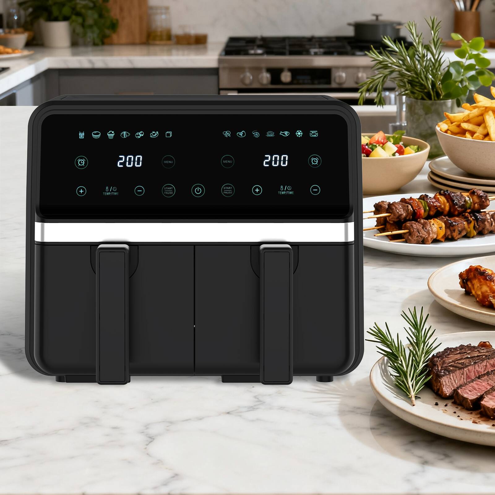 200  
MEN  
200 + 8/G  
TEMP/TIME  
+  
-  
MENU  
START  
+  
-  
8/G  
TEMP/TIME