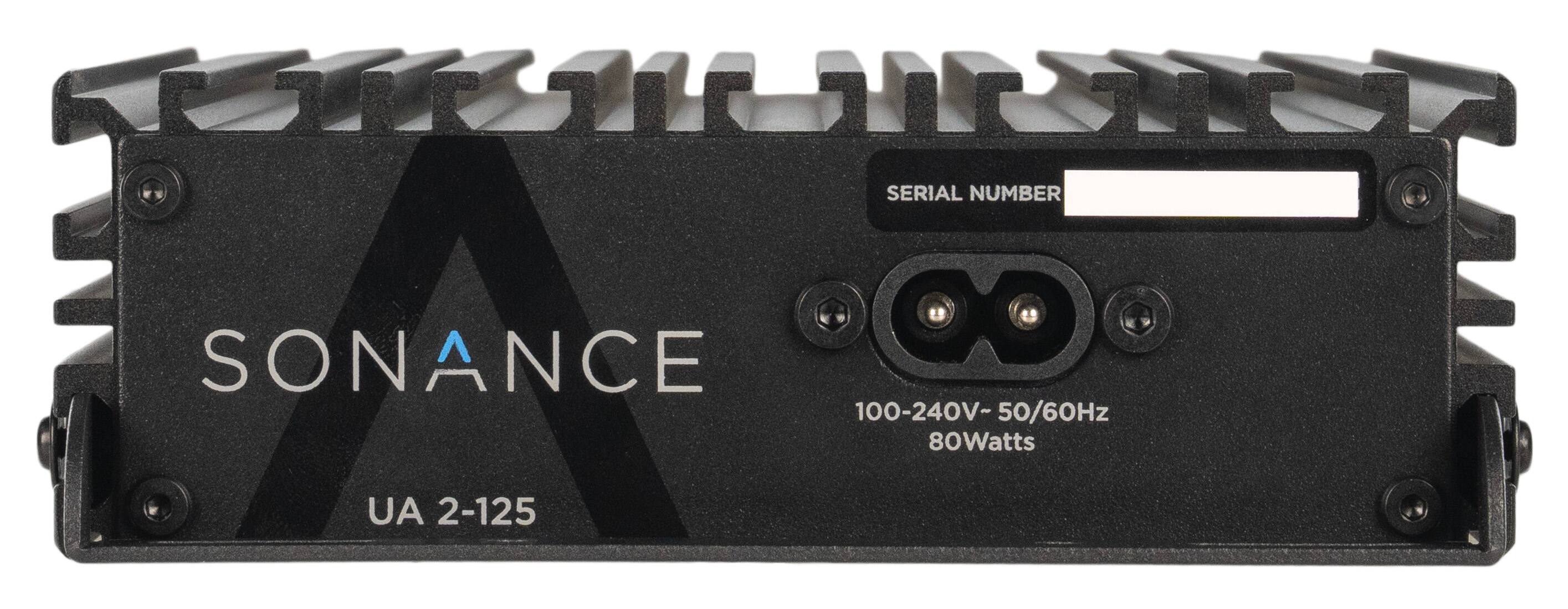 SONANCE  
UA 2-125  

100-240V - 50/60Hz  
80Watts  

SERIAL NUMBER