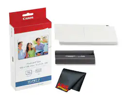 KP-36IP Color Ink and Photo Paper Set 4"x 6" for Canon Selphy Printers (36 Sheets) Bundle - Tri-color
