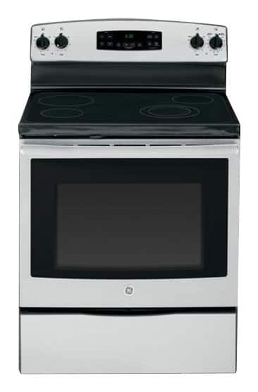GE - 30" Self-Cleaning Freestanding Electric Range - Stainless steel-Front_Standard 
