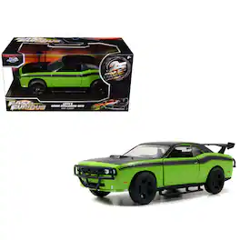 Letty's Dodge Challenger SRT8 Green w/Matt Black Top & Hood "Fast & Furious 25th Anniversary" 1/32 Car Model by Jada