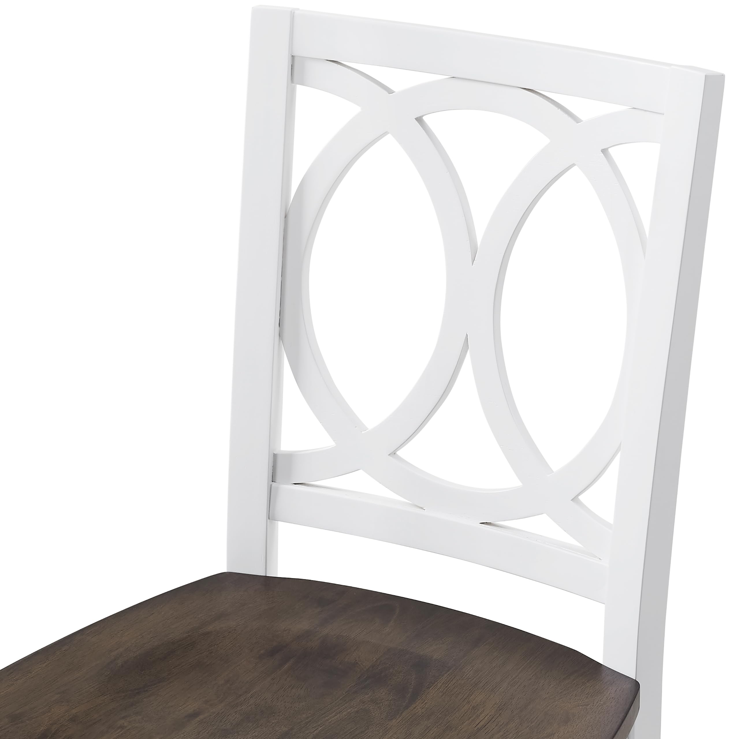 Left. Crosley Furniture - Charlotte 2-Piece Counter Height Bar Stool Set - 2 Stools - White.