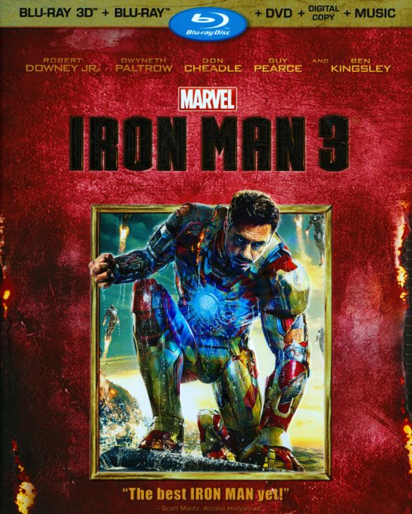  Iron Man 3 [3 Discs] [Includes Digital Copy] [3D] [Blu-ray/DVD] [Blu-ray/Blu-ray 3D/DVD] [2013]