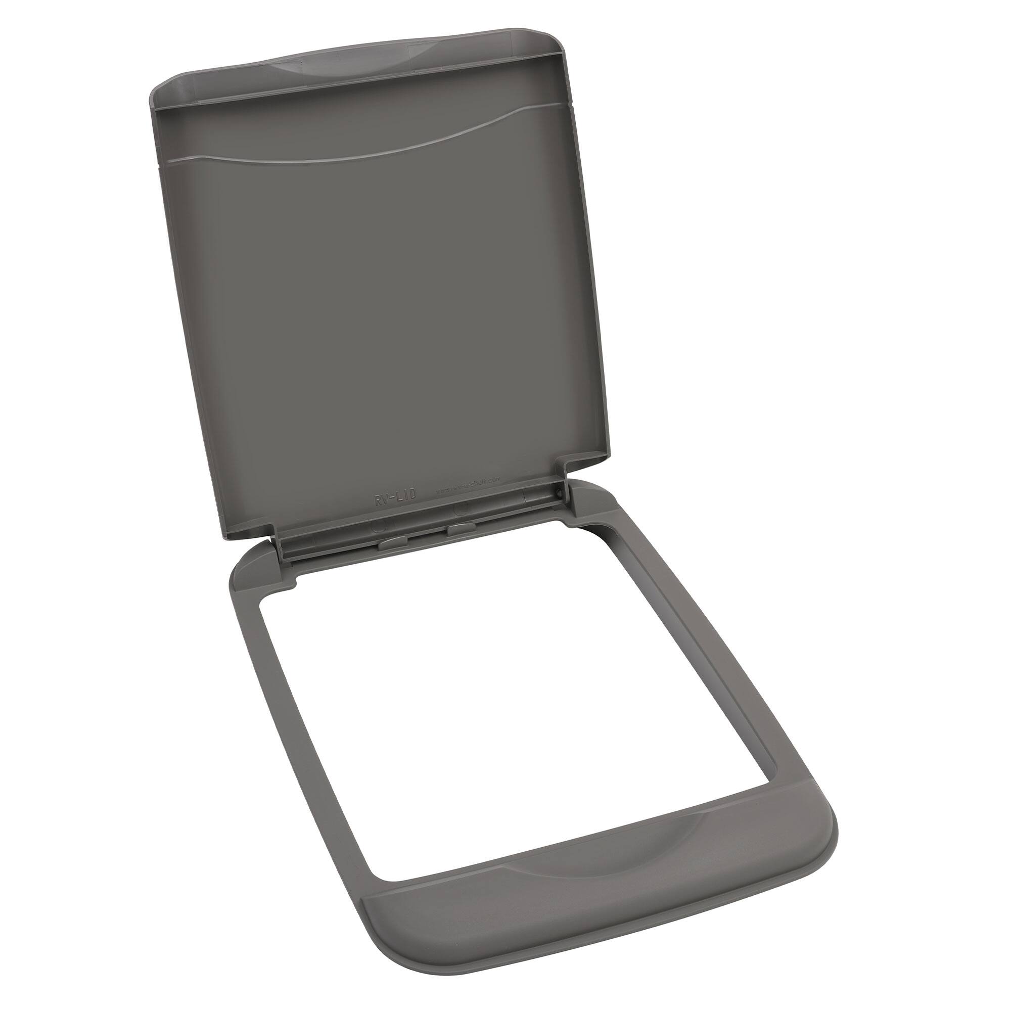 Front. Rev-A-Shelf - Rev-A-Shelf 35 qt. Trash Can Replacement Lid, Gray (Lid Only), RV-35-LID-13-1-40 - Orion Gray.