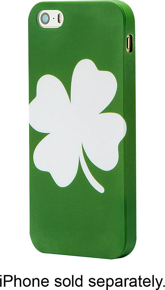 Front. Dynex™ - Case for Apple® iPhone® 5 and 5s - White/Green.