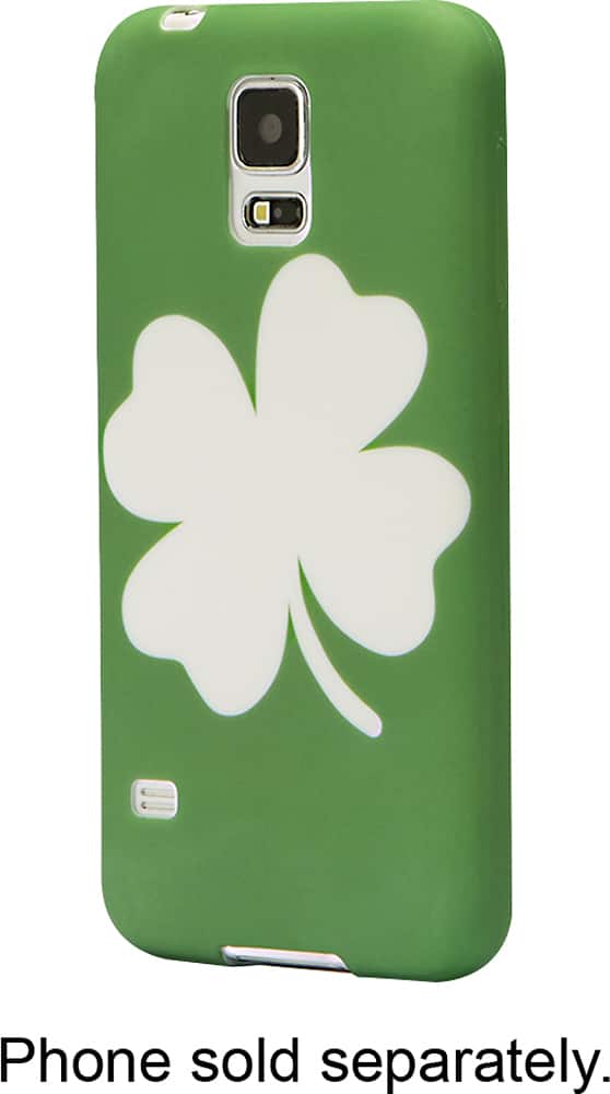 Front. Dynex™ - Case for Samsung Galaxy S 5 Cell Phones - Green/White.