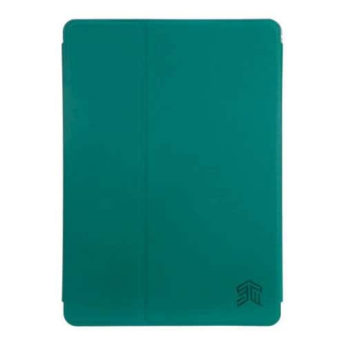 Front. STM - Studio Case for Apple® iPad® (Latest Model), iPad® 5th Gen, iPad® Pro 9.7", Air and Air 2 - Dark Green/Smoke.