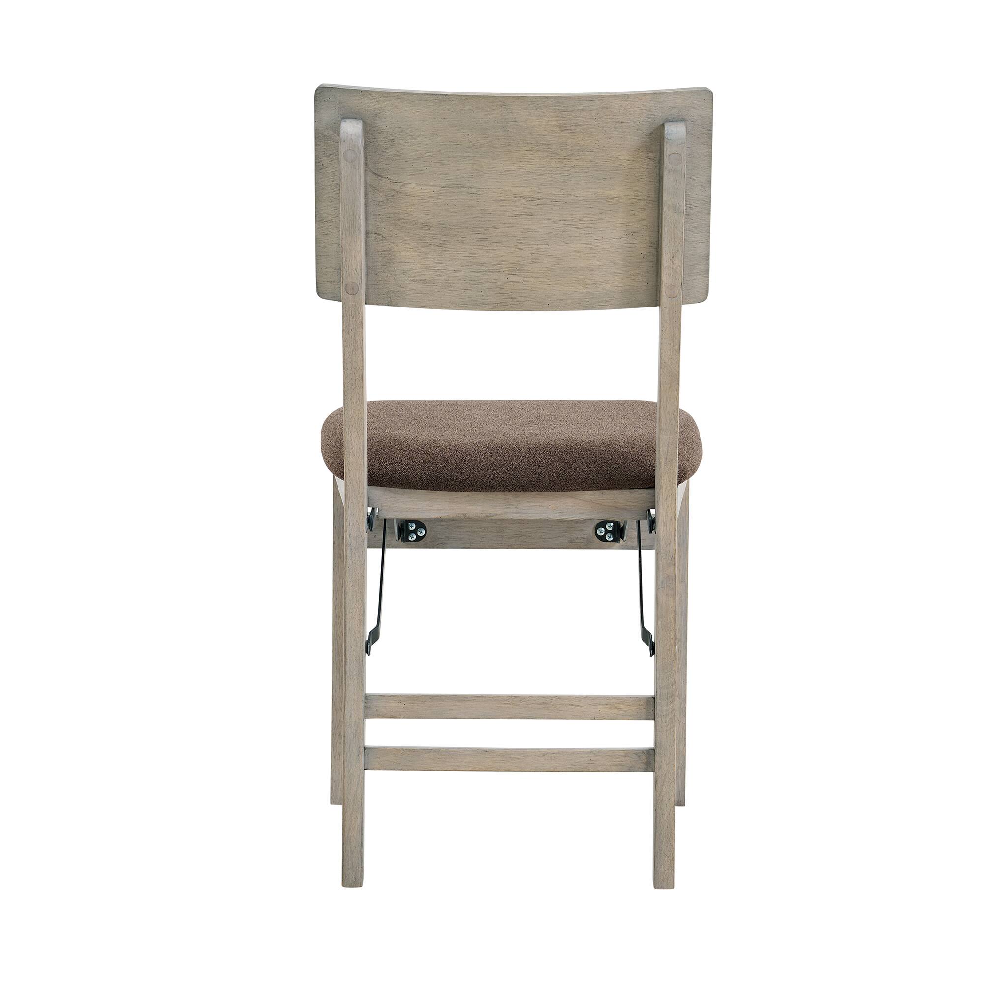 Back. Stakmore - Stakmore Classic Comfort Curve Back Folding Chair, Driftwood Frame with Bravado Aztec Fabric - Gray.