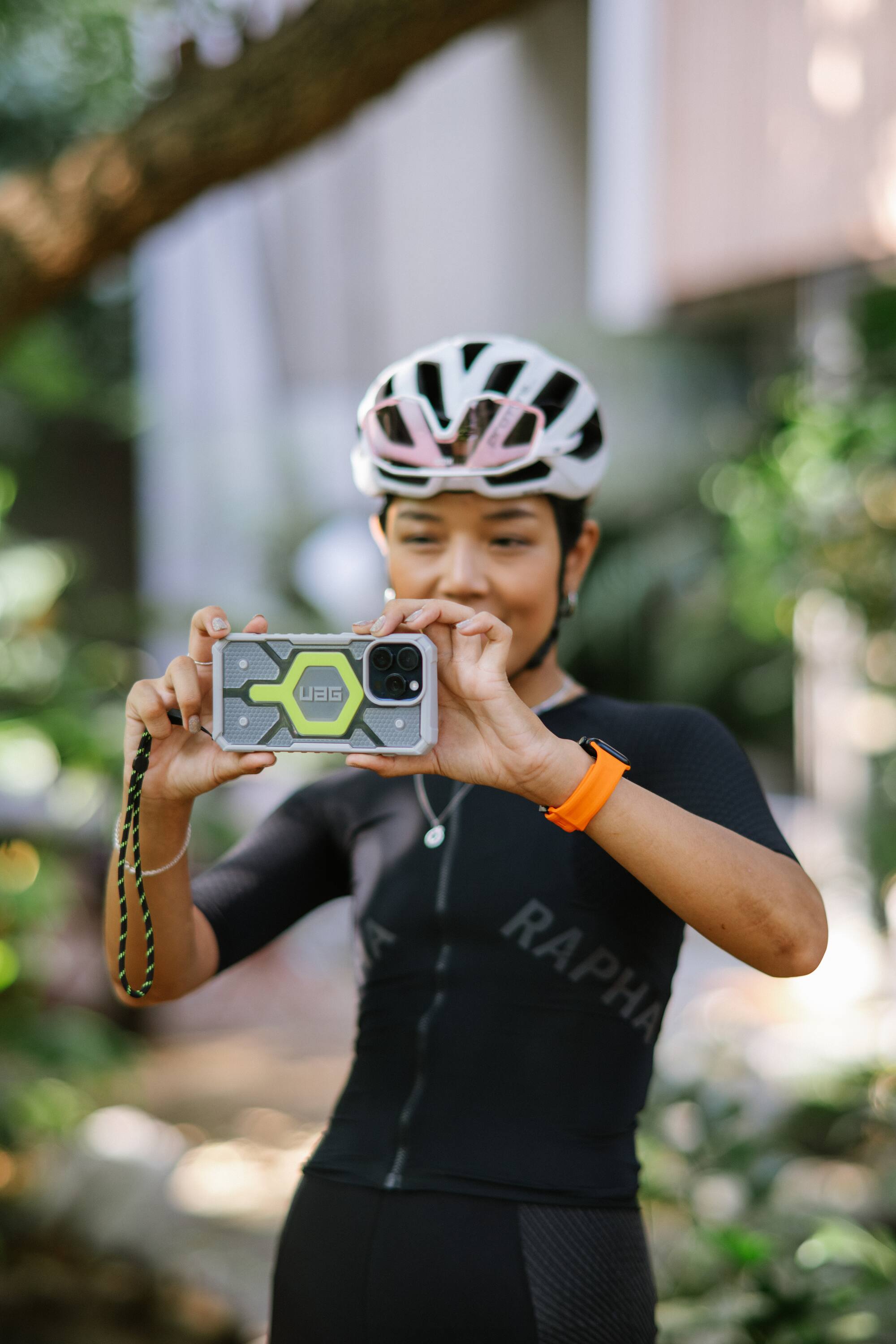 Alt View 2. UAG - Pathfinder Clear Case with Magsafe for Apple iPhone 16 Pro - Active Neon.