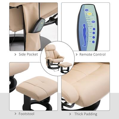 monreveさま Vinsetto Massage Office Chair, Heated Reclining Computer