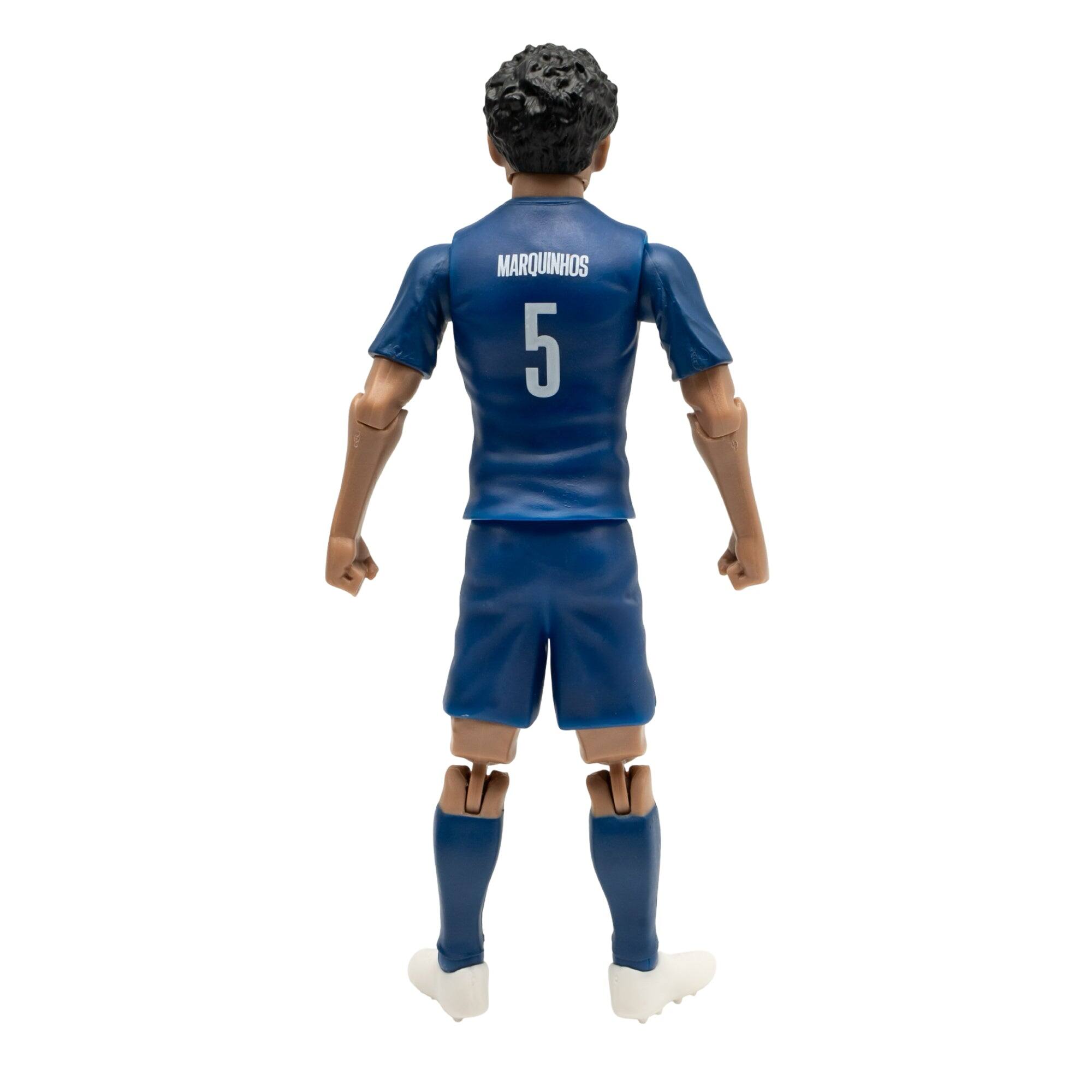 Alt View 1. Banbo Toys - Banbo Toys SOCKERS Paris Saint-Germain Marcos "Marquinhos" Aoas Correa 8" Collectible Soccer Action Figure.