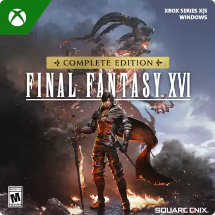 Xbox Series X|S is Windows Complete Edition Final Fantasy XVI. It is rated Mature 12+ by the ESRB. The game is developed by Square Enix. - M (Mature 17+)