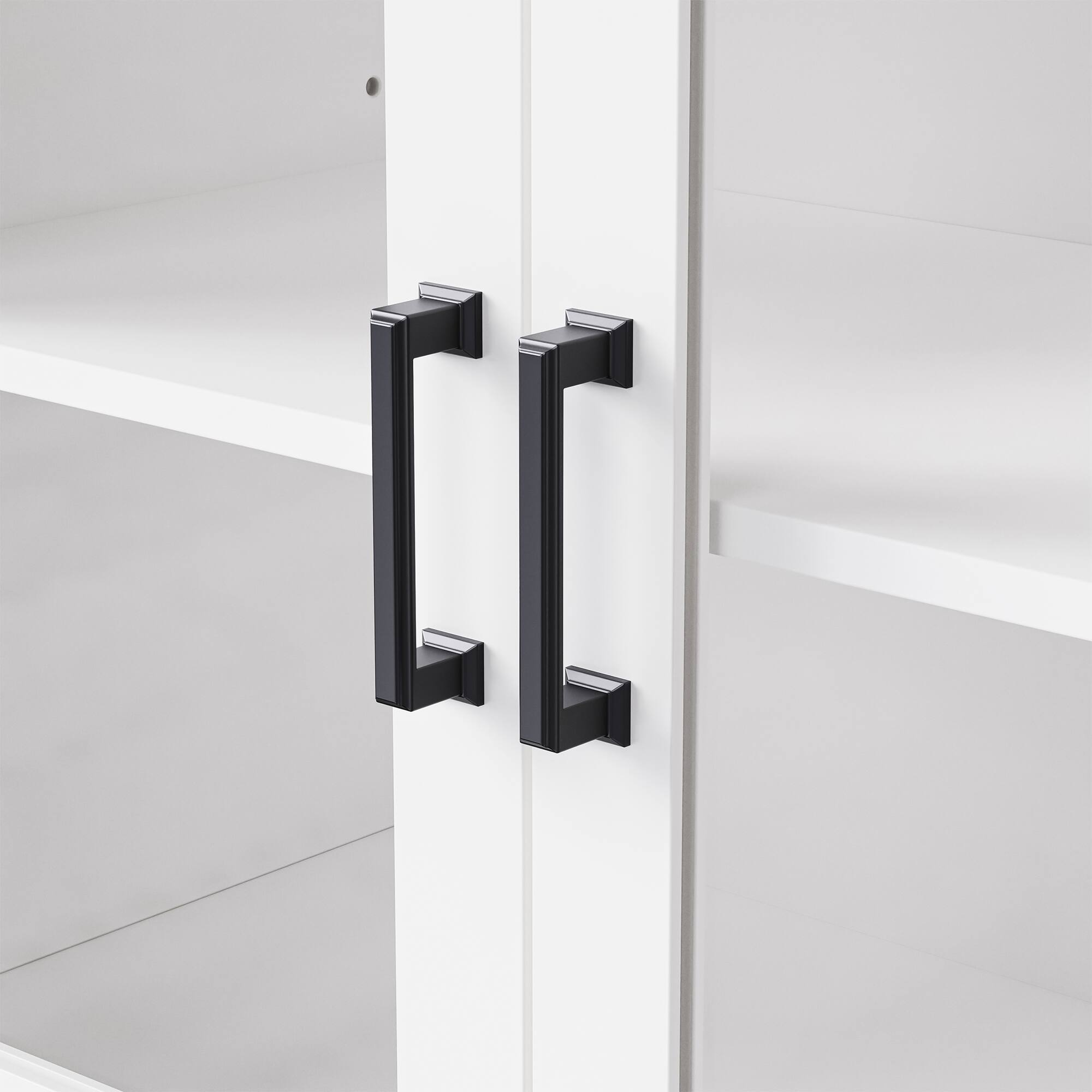 Alt View 5. CheryLife - 62.9 in.White Farmhouse TV Stand with Tempered Glass Doors for TVs Up to 70" - White.