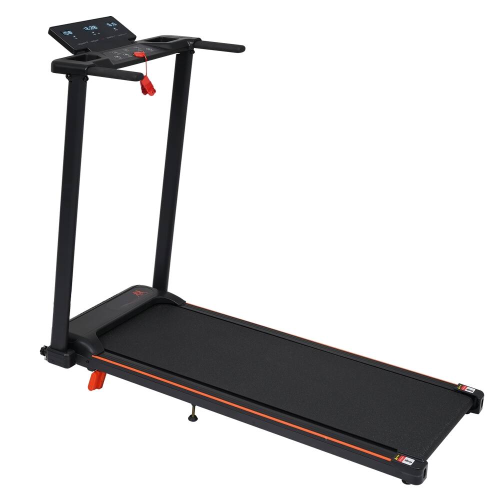 Alt View 10. Loheer - Loheer Foldable Treadmill with 8% Incline, 3.0HP Portable Home Treadmill, 265 Lbs Capacity Walking Pad with Handle - Black.