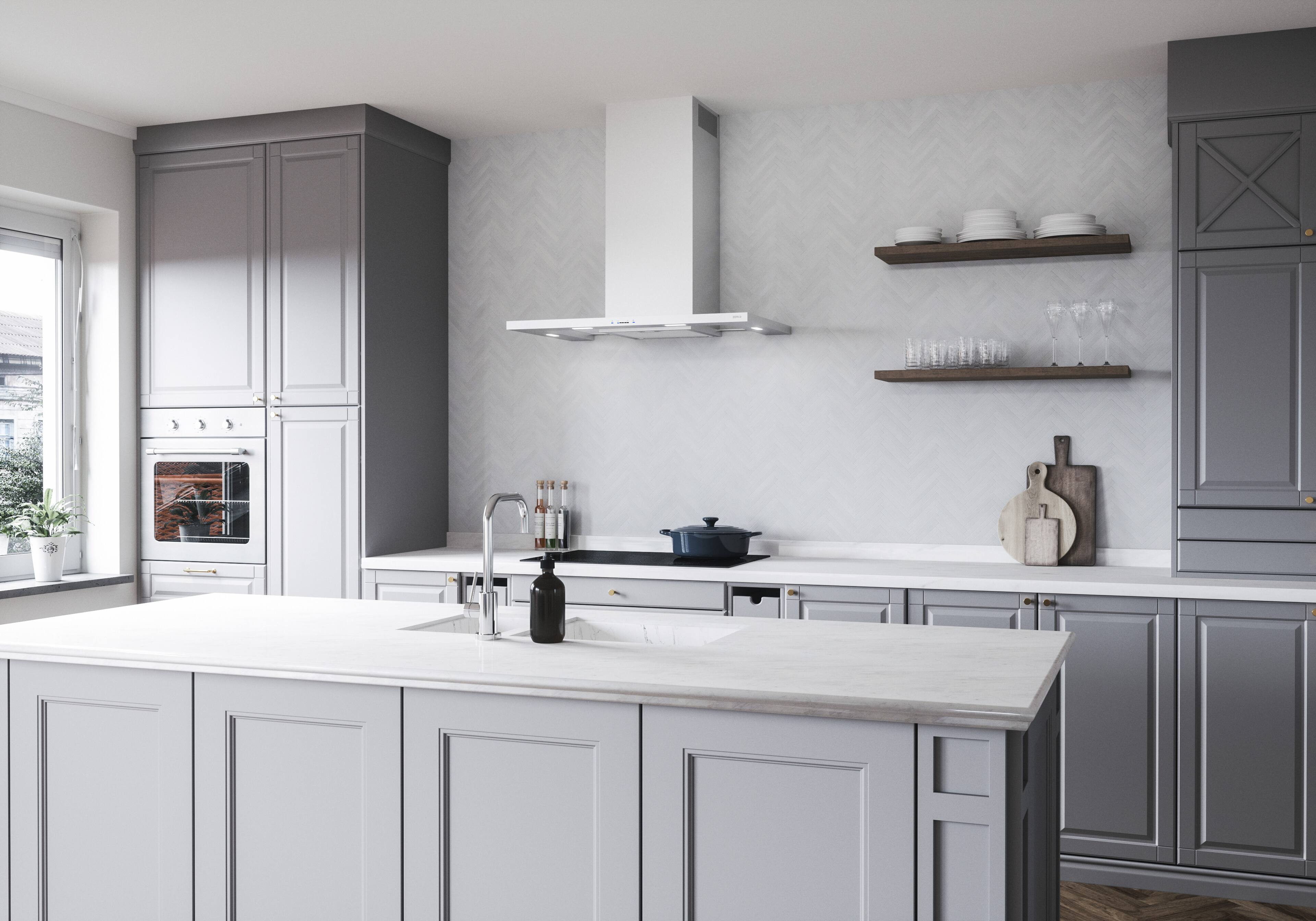 Alt View Zoom 13. Zephyr - 30 inches - Convertible - Wall Range Hood - Stainless Steel.