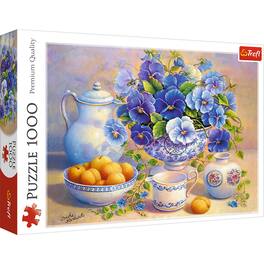 Trefl - Red 1000 Piece Puzzle - Blue bouquet / DDFA