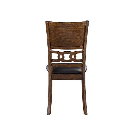 Alt View 4. New Classic Furniture - Gia Ebony Wood Dining Chair with PU Seat (Set of 4) - Brown.