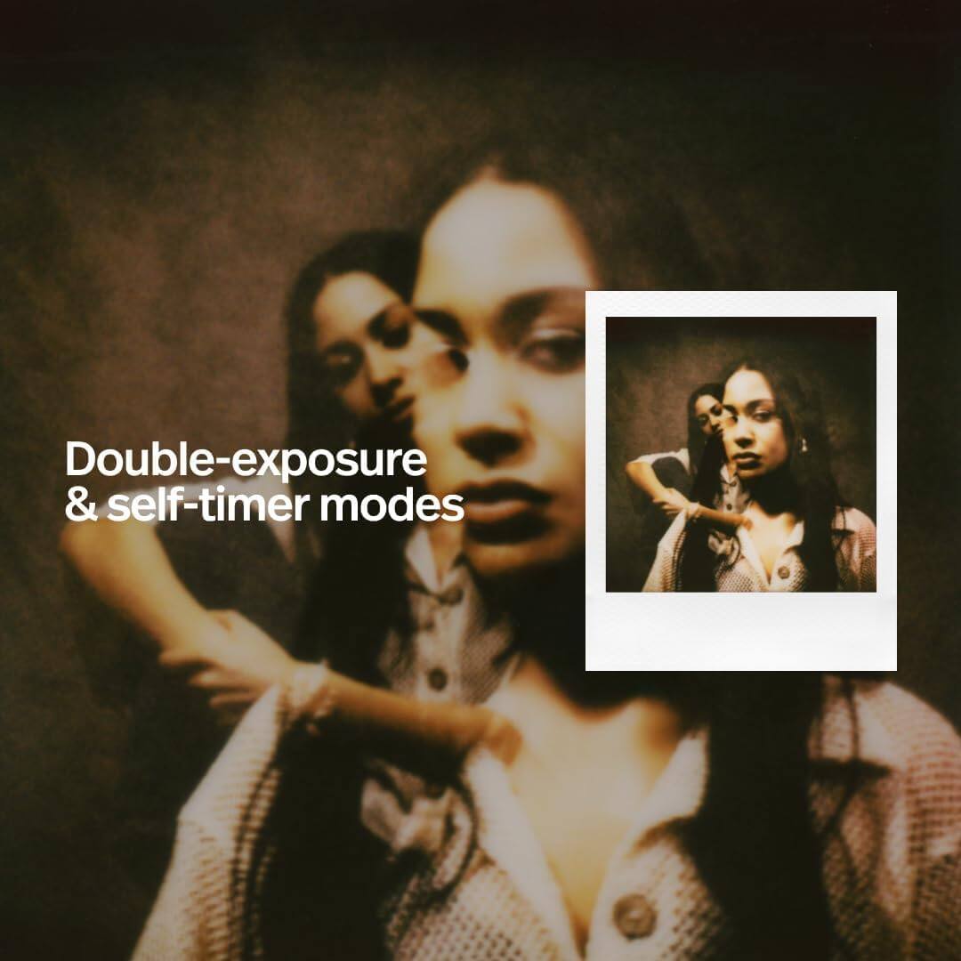 Double-exposure & self-timer modes