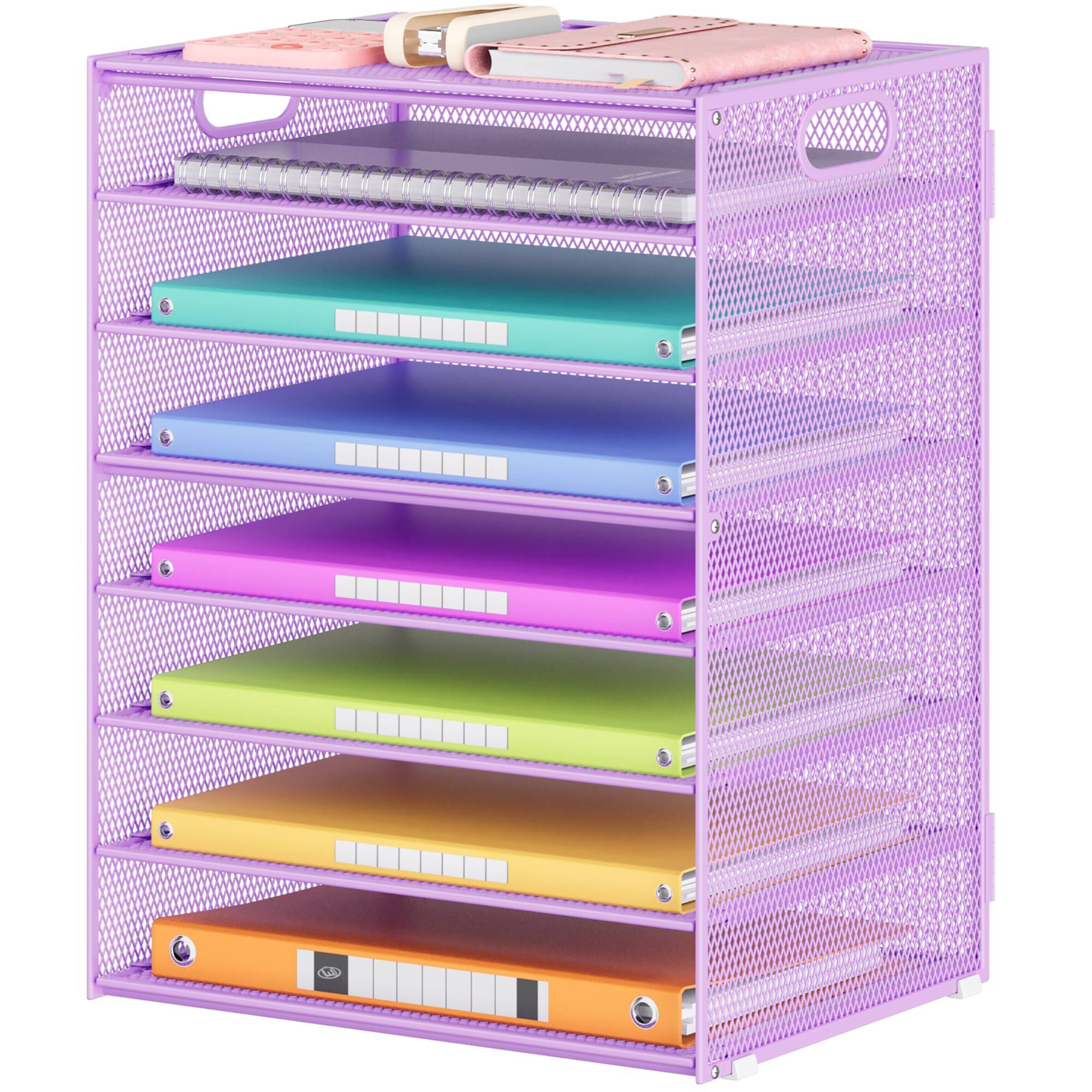 8-tier With Handle - Purple-12.7" x 9.2" x 16.5"