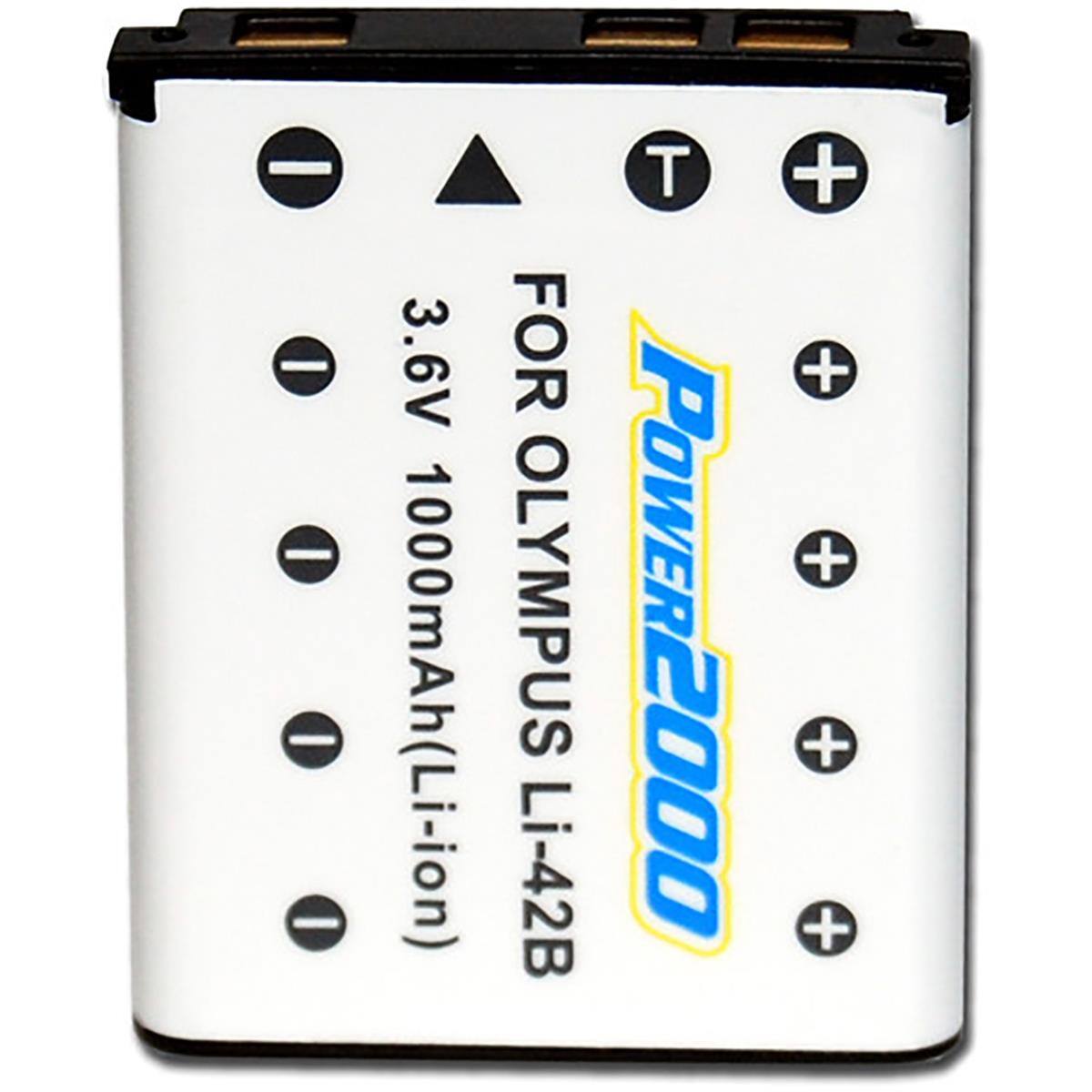 3.6V 1000mAh (Li-ion)
FOR OLYMPUS Li-42B
POWER2000