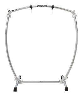 Gibraltar Hardware - Large Curved Bar Gong Stand with Chrome Clamps, Heavy-Duty Rack System for Gongs Up to 40 Inches