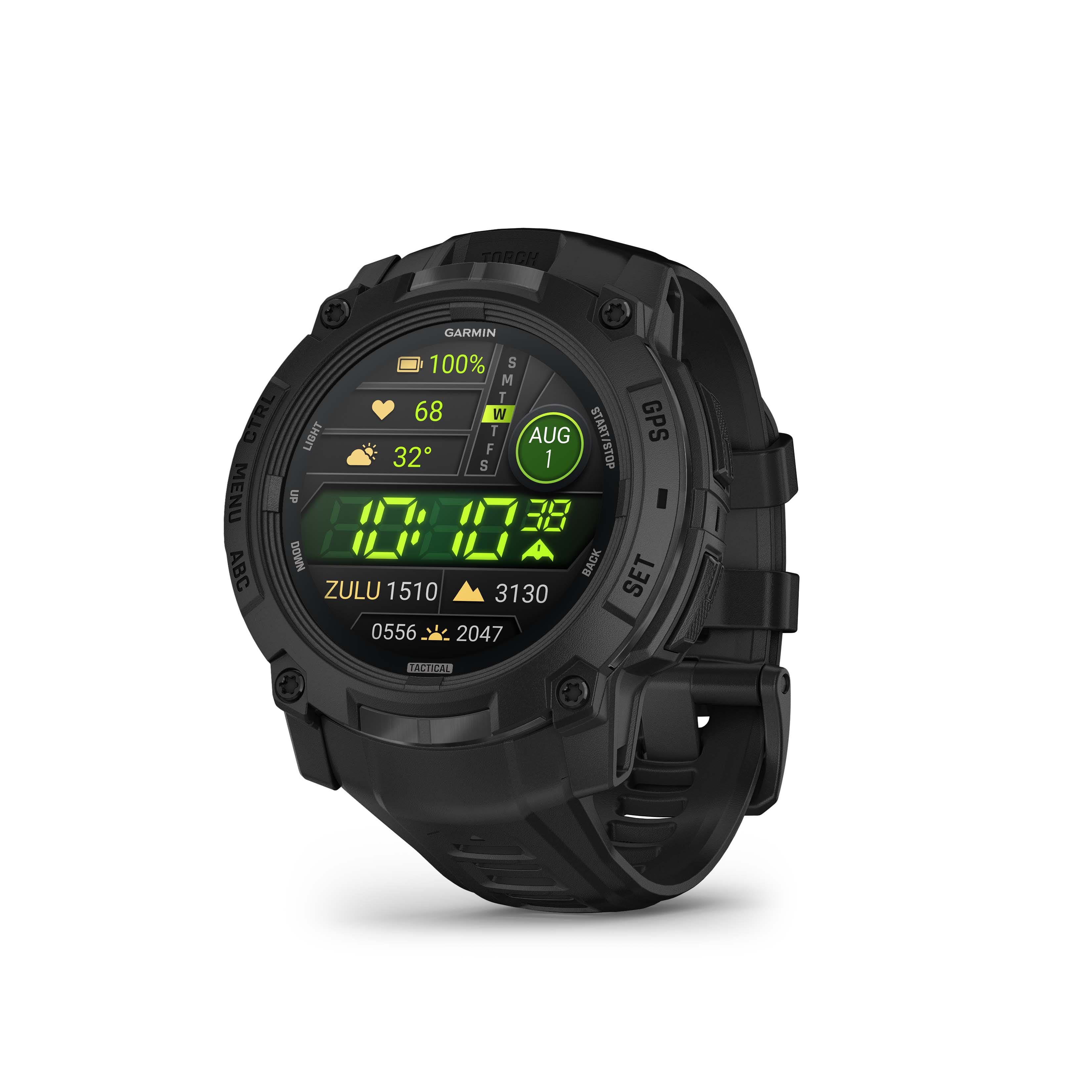 Garmin - Instinct 3 AMOLED GPS Smartwatch 50 mm Fiber-reinforced Polymer Tactical Edition - Black - (2025)