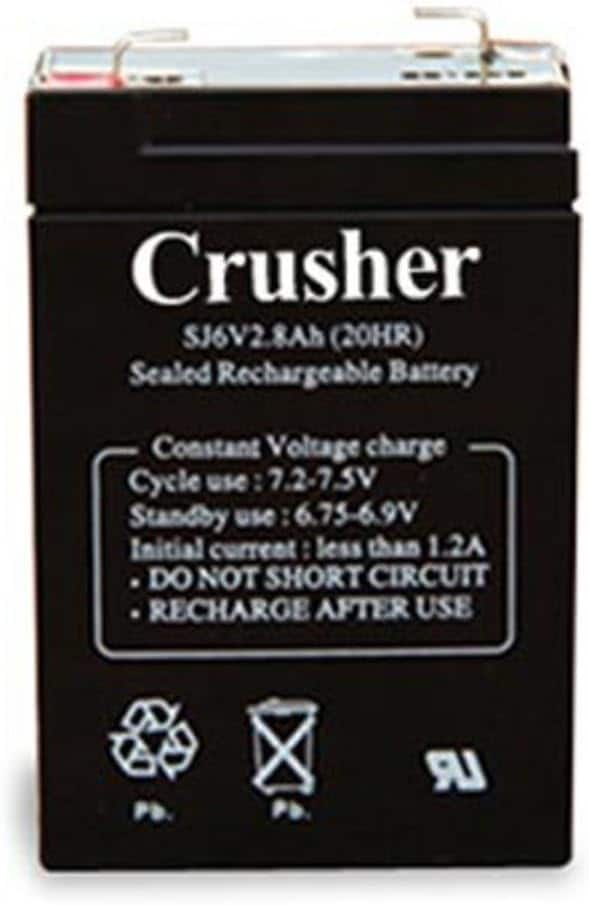 Amber Sporting Goods - Heater Crusher 6V 4-Hour Rechargeable Battery, Replacement or Backup, Portable Power for Baseball & Softball Training