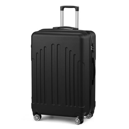 Alt View 1. Winado - 28" Checked Luggage Trolley Case ABS Hardside Large Suitcase with Double Spinner Wheels & TSA Lock for Travel Business - Black.